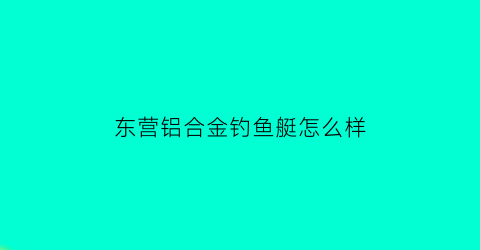 “东营铝合金钓鱼艇怎么样(铝合金钓鱼快艇价格是多少)