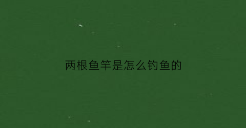 两根鱼竿是怎么钓鱼的