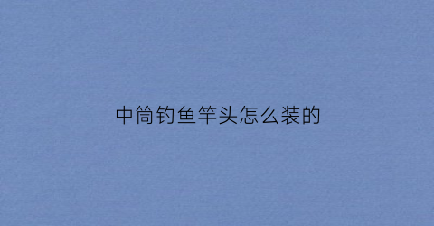 中筒钓鱼竿头怎么装的(鱼竿筒子)