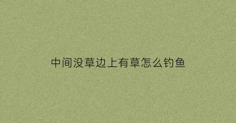 中间没草边上有草怎么钓鱼(上面没有草)