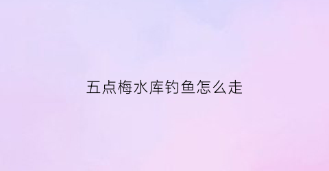 五点梅水库钓鱼怎么走