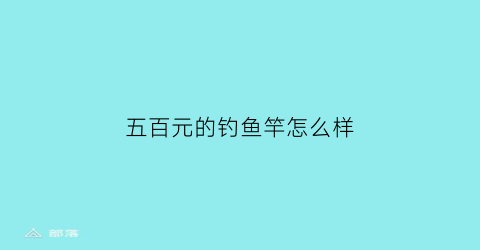 五百元的钓鱼竿怎么样(500元的鱼竿买哪个好)