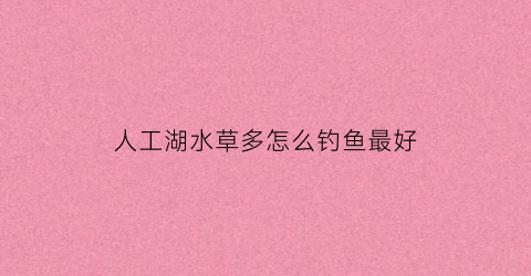 人工湖水草多怎么钓鱼最好(人工湖水草多怎么钓鱼最好视频)