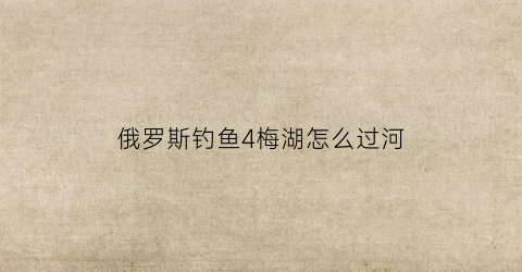 俄罗斯钓鱼4梅湖怎么过河(俄罗斯钓鱼4琥珀湖鳗鱼)