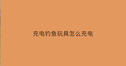 充电钓鱼玩具怎么充电(电动鱼玩具怎么充电)