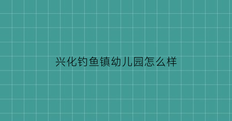 兴化钓鱼镇幼儿园怎么样(兴化市钓鱼镇人民政府招标网)