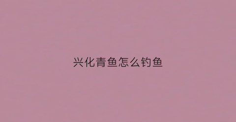 兴化青鱼怎么钓鱼(兴化野钓视频)