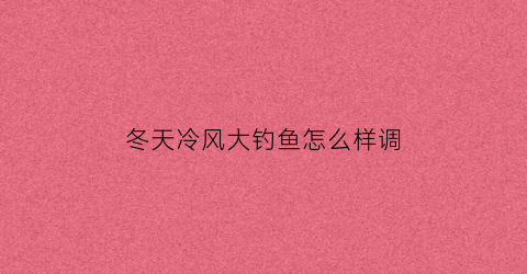 冬天冷风大钓鱼怎么样调(冬天风大钓鱼钓深还是钓浅)