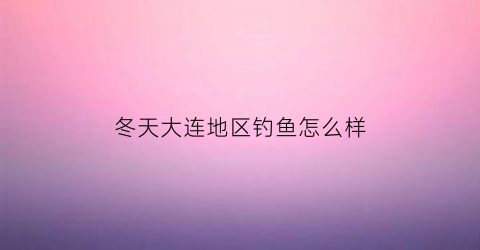 冬天大连地区钓鱼怎么样(大连冬天海钓用什么鱼饵最好)
