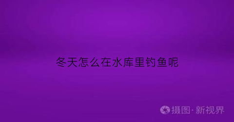 冬天怎么在水库里钓鱼呢(冬天水库钓鱼的技巧和方法)