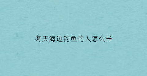 冬天海边钓鱼的人怎么样(冬天在海岸边可以钓什么鱼)