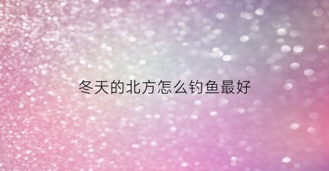 冬天的北方怎么钓鱼最好(冬天北方钓鱼技巧野钓鲫鱼)