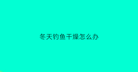 “冬天钓鱼干燥怎么办(冬天钓鱼冷怎么办)