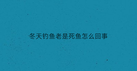 “冬天钓鱼老是死鱼怎么回事(冬天钓鱼太冷怎么办)