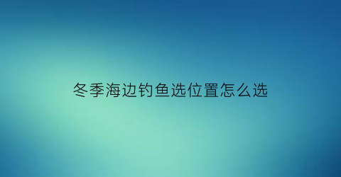 “冬季海边钓鱼选位置怎么选(冬季海边钓鱼不开口有什么办法)