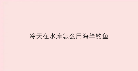 “冷天在水库怎么用海竿钓鱼(冬季海杆在水库可以钓什么鱼)