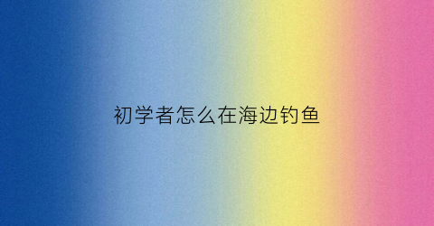 初学者怎么在海边钓鱼(怎样在海边钓鱼用什么食好)