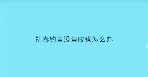 初春钓鱼没鱼咬钩怎么办(为什么野钓没有鱼咬钩)