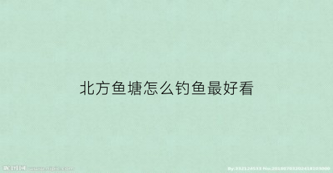 北方鱼塘怎么钓鱼最好看(北方鱼塘怎么钓鱼最好看图片)