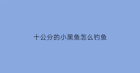 十公分的小黑鱼怎么钓鱼(10厘米的黑鱼为什么不吃东西)