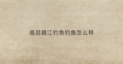 南昌赣江钓鱼钓鱼怎么样(2020南昌赣江不准钓鱼)