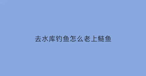 “去水库钓鱼怎么老上鲢鱼(在水库钓鲢鳙选择什么地方)