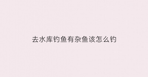 去水库钓鱼有杂鱼该怎么钓(水库杂鱼都叫什么名字)