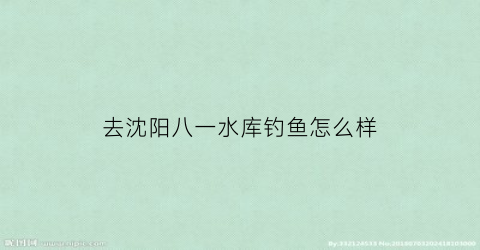 “去沈阳八一水库钓鱼怎么样(去沈阳八一水库钓鱼怎么样啊)