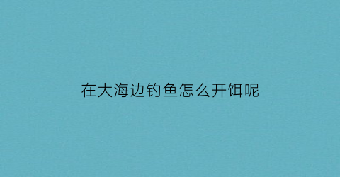 在大海边钓鱼怎么开饵呢(海边钓大鱼技巧)