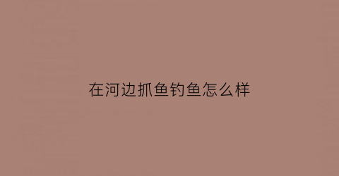 在河边抓鱼钓鱼怎么样(在河边抓鱼钓鱼怎么样呢)