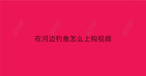 “在河边钓鱼怎么上钩视频(在河边怎么钓大鱼)