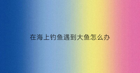 在海上钓鱼遇到大鱼怎么办(海上钓大鱼视频全过程)