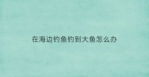 在海边钓鱼钓到大鱼怎么办(在海边能钓到大鱼吗)