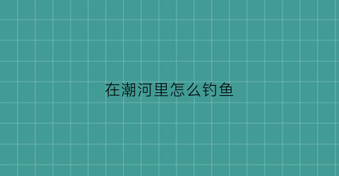 在潮河里怎么钓鱼(在潮河里怎么钓鱼呢)