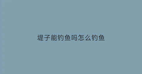 堤子能钓鱼吗怎么钓鱼