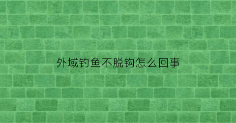 外域钓鱼不脱钩怎么回事(外域钓鱼能钓到什么)