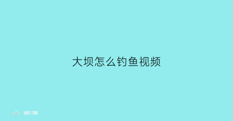 大坝怎么钓鱼视频(大坝钓鱼技巧)