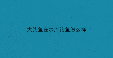 大头鱼在水库钓鱼怎么样(水库的大头鱼喜欢在什么地方游动)