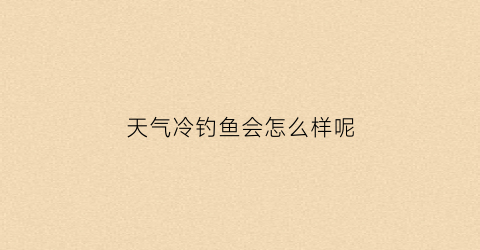 天气冷钓鱼会怎么样呢(天气冷了能钓到鱼吗)