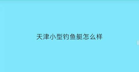 “天津小型钓鱼艇怎么样(天津港钓鱼)