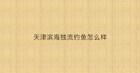 “天津滨海独流钓鱼怎么样(天津独流减河捕鱼管不)