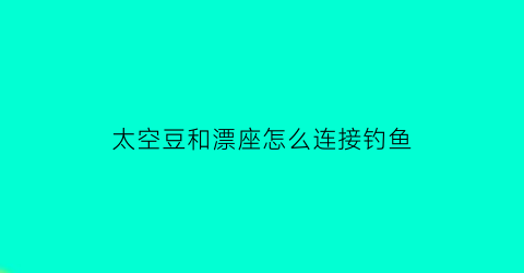 太空豆和漂座怎么连接钓鱼(固定浮漂的太空豆怎么装)