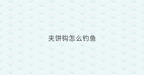 夹饼钩怎么钓鱼(夹饼钩钓鱼视频)