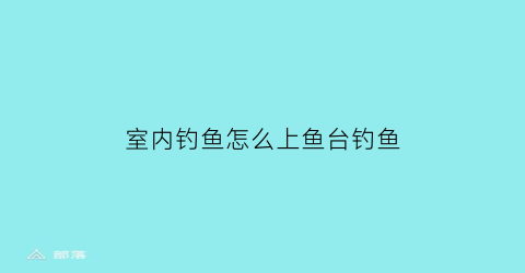 室内钓鱼怎么上鱼台钓鱼(室内钓鱼怎么上鱼台钓鱼呢)