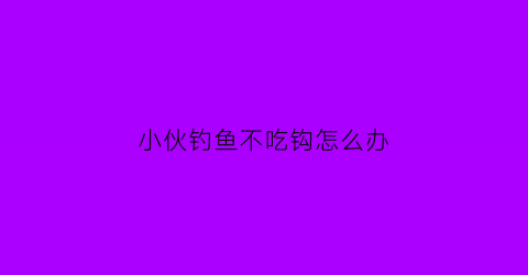 小伙钓鱼不吃钩怎么办(钓鱼怎么都不吃钓怎么办)