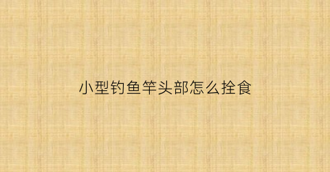 小型钓鱼竿头部怎么拴食(鱼竿头怎样绑钓鱼线)