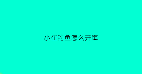 “小崔钓鱼怎么开饵(小崔钓鱼技巧大全视频教程)