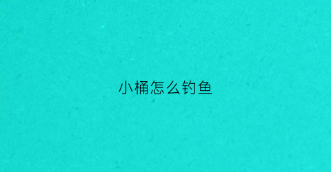 小桶怎么钓鱼(钓鱼用小桶)