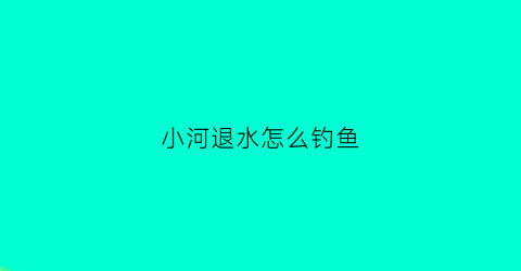 小河退水怎么钓鱼(河流退水怎么钓鱼)