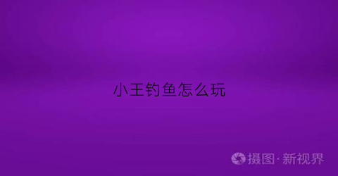 小王钓鱼怎么玩